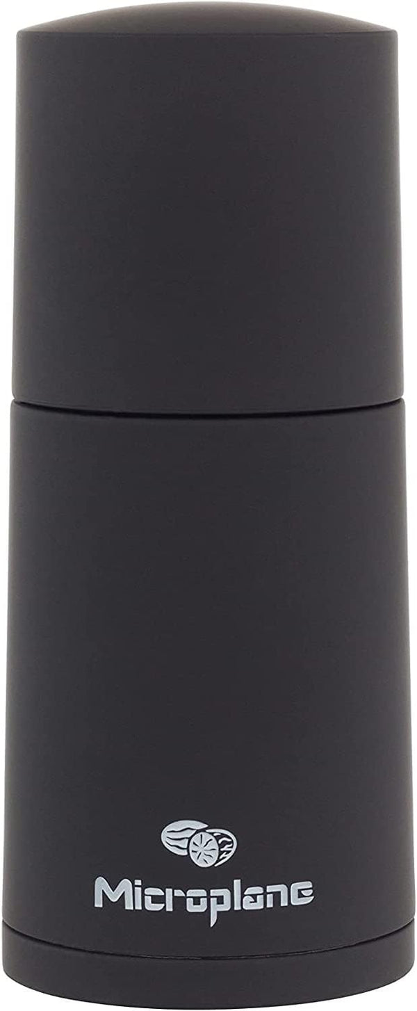 Microplane Manual Spice Mill - Cinnamon Grinder and Nutmeg Grater (Black)