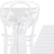 Eychei White Satin Chair Sashes Bows, 7x108 Inch Bow Ties Back Silky Dining