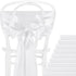 Eychei White Satin Chair Sashes Bows, 7x108 Inch Bow Ties Back Silky Dining