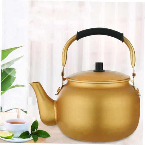 Vintage Aluminum Kettle, Hot Water Kettle Coffee Pot, Portable Water Boiler for Tea and Milk