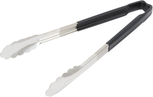 Vollrath 4781220 Jacobs's Price Tong, 12-Inch, Stainless Steel, Black Handle