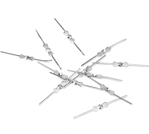 500PCS 1.57inch Metal Bright Silver Chandelier Crystal Clips, Total Length Butterfly Chandelier Part Connectors Clips