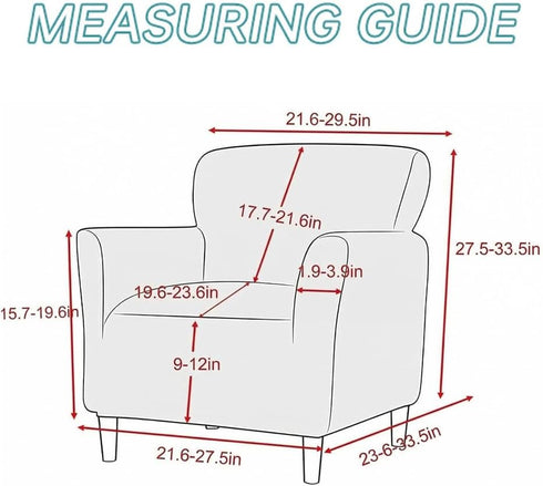 1-Piece Stretch Chair Covers with Arms Banquet Armchair Slipcover Velvet Mid Century Modern Armchair Slipcover