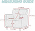1-Piece Stretch Chair Covers with Arms Banquet Armchair Slipcover Velvet Mid Century Modern Armchair Slipcover