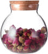 1PCS 500ML/17OZ Glass Favor Jars with Cork Lids, Transparent Round Food Storage Bottles for Kitchen
