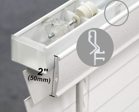 Hidden Channel Valance Clips, 10pcs Clear Color for Faux and Real Wood Window Blinds