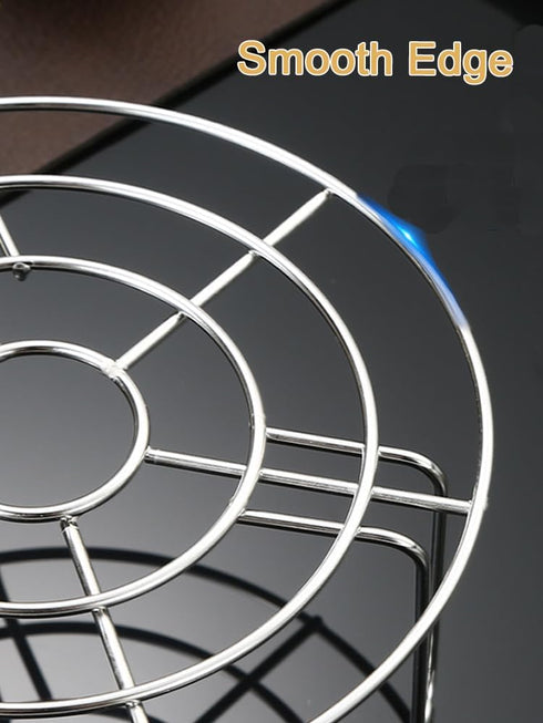 Round Cooling Racks Dia 11" for Cooking & Baking, 304 Stainless Steel Steamer Rack for Air Fryer, Cake Pans