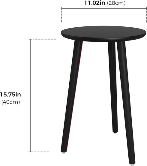 Leaf&lull Tall Plant Stand Indoor Black Plant Table for Large Plants Wooden Plant Stool Plant Holder for Living Room