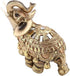 Feng Shui Elephant Statue, Golden Collectible Wealth Lucky Figurine for Home Office Decoration Gift (Large)
