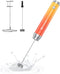Maestri House Rechargeable Milk Frother with Stand, Handheld Electric Foam Maker with Detachable Stainless Steel Whisk