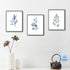 XUOIAYNB Watercolor Minimalist Leaves Wall Art Print - Modern Botanical Plant Canvas Print Set of 6, Unframed, 8X10