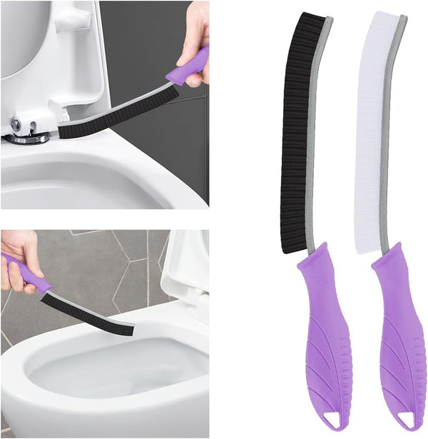 TQRR Toilet Brush, 2 Pcs Bathroom Cleaning Brush, Toilet Scrubber, Deep Toilet