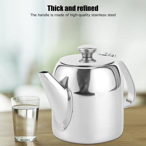 0.5 L Stainless Steel Teapot, Short Spout Coffee Pot for Restaurants and Living Rooms (20 oz)