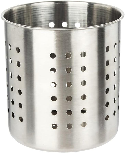 Stainless Steel Kitchen Utensil Holder, Round Organizer for Forks, Spatula, 5.3'' x 5.1" Restaurant Cooking Holder