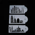 Landmark Building Cake Stencils, 5Pcs/Set Fondant Cake Decorating Templates for Bakery Tools