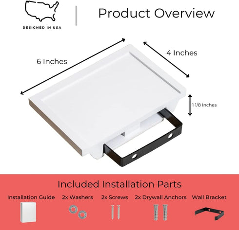 6 4 Small Wall Shelf | in x in | Decorative Mini Shelves| Wall Mounted Small Corner Shelf for Bathroom, Living Room