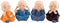 Hztyyier 4Pcs Monks Figurine, Cute Kongfu Monks Car Interior Display Decoration, Dashboard Ornament Home Decor