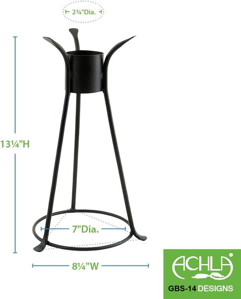 GBS-14 13 1/2-in Achla Designs Trestle II Gazing Globe Ball Stand, H, Black