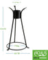 GBS-14 13 1/2-in Achla Designs Trestle II Gazing Globe Ball Stand, H, Black