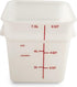 Carlisle FoodService Products Square Food Storage Container, 8 Quarts, Stackable Design for Catering, White