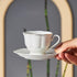 Set 6 12 Set (3 oz) KARACA an Turkish Coffee Cup for People - Piece Cups with Saucers - Small Porcelain Espresso