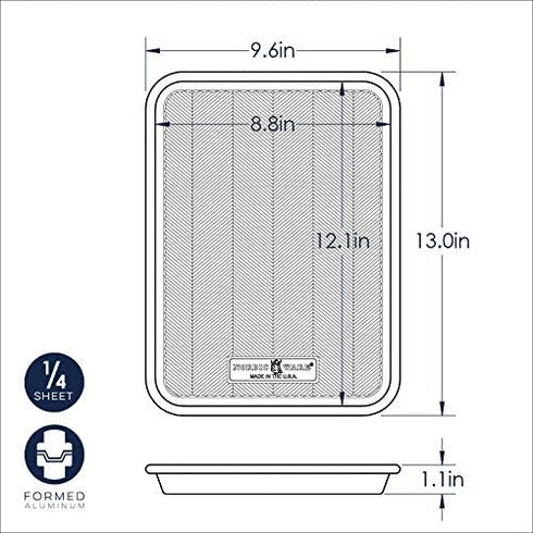Nordic Ware Prism Quarter Sheet, 2-Pack, Aluminum