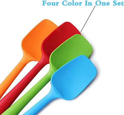 4-Piece Silicone Spatula Set, 11 Inch Large Heat-Resistant Rubber Spatulas, Non-Stick Flexible Baking Tool
