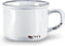Abbott Collection Enamel Look Stoneware Cappuccino Mug, 27-ENAMEL/CAP WHT, White