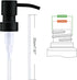 Black Soap Dispenser Pump Replacement, Matte 304 Stainless Steel Hand Soap and Lotion Dispenser for Glass Bottles