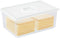 Vellsenne Sliced Cheese Container with Time Recording - Block Cheeses Storage Container for