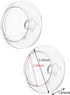 2-Pack Clear Glass Teapot Replacement Lids - Teapot Accessories with Strainer Cover for Home Kitchen Teapots and Teacups - Universal Fit by Samlee