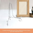 HOMSFOU Iron Plate Stand Plate Display Holder Silver Easel Stand Picture Frame Holder Photo Showing Rack for Dish Platter Book Tabletop Art