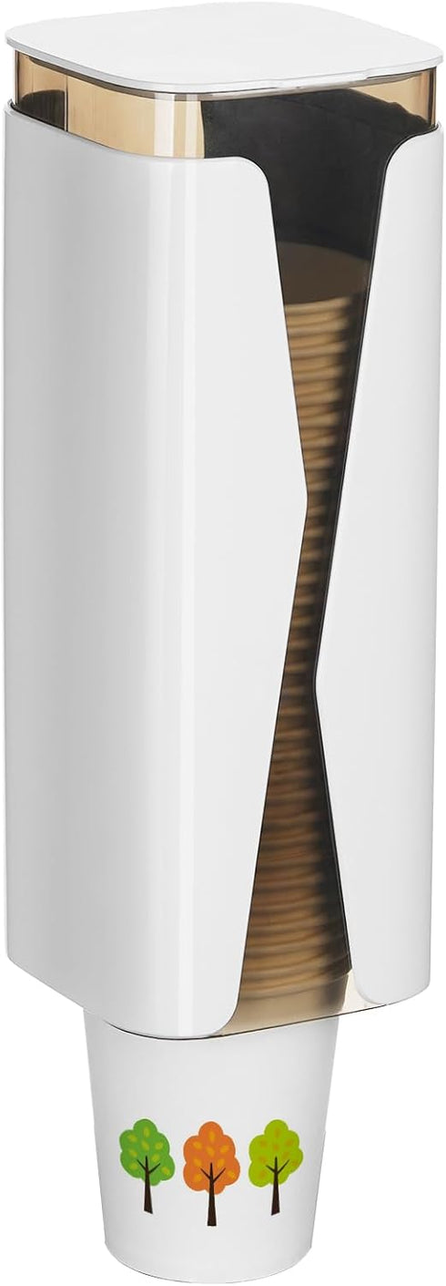 Cup Dispenser, Wall Mounted Mouthwash Cup Dispenser Fit 3oz-6oz Disposable Cups, Pull
