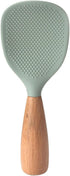 MAGICLULU Silicone Rice Spoon, Kitchen Utensils, Wooden Rice Paddle, Reusable Rice Serving Spoon