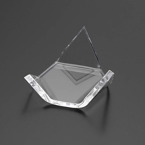 Hipiwe 5 Packs Acrylic Triangle Display Holder, Clear Plastic Easel Stands for Geodes, Rock, Mineral, Agate, Fossil,