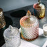 1PCS 300ml/10oz Empty Cylindrical Diamond Crystal Glass Candy Dish, Storage Container with Caps
