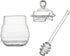 Syrup,9 Mkono Honey Dispenser Glass Honey Jar with Dipper and Lid Honey Pot Container for Home Kitchen Storing Honey