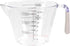 Home Basics 3 Piece Plastic Measuring Cup Set with Rubber Grip Handles, Clear