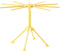 Ourokhome Collapsible Pasta Drying Rack, Yellow, 10 Arms, Plastic Foldable Noodle Hanger for Kitchen