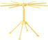 Ourokhome Collapsible Pasta Drying Rack, Yellow, 10 Arms, Plastic Foldable Noodle Hanger for Kitchen