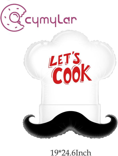 4pcs Little Chef Hat balloons,cookie chef helium balloons for baking birthday party/cooking theme party decoration/chef theme party supplies/BBQ party decor
