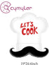 4pcs Little Chef Hat balloons,cookie chef helium balloons for baking birthday party/cooking theme party decoration/chef theme party supplies/BBQ party decor
