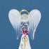 Glass Baron Angel 'I'm Blessed' - Angel Heart Figurine, White, Pink, Clear - Modern with Mirrored Base
