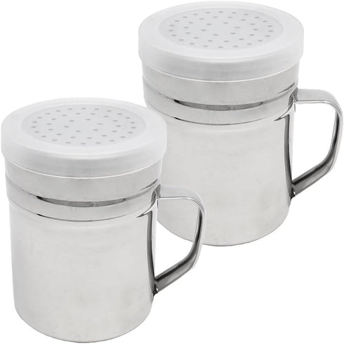 Dredger Shaker with Lid, Spice Shaker with Holes and Handles, 10 Ounce, 2 pcs by Dlh western