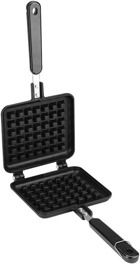 Non Stick Double Side Waffle Baking Pan, Household Gas Aluminum Alloy Waffle Cone Maker Cooking Tool