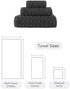 Set Set 3) BAGNO MILANO Turkish Cotton Bath Towels, Hand Towels - Soft Plush Jacquard Collection Luxury Towels