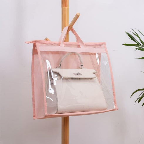 CINPIUK Handbag Dust Bags Clear Purse Storage Organizer for Small to Extra Large Handbags, Dust Free Hanging Zipper
