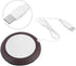 USB Cup Warmer Coaster, Coffee Mug Warmer for Desk, Dark Wooden Grain Heat Pad