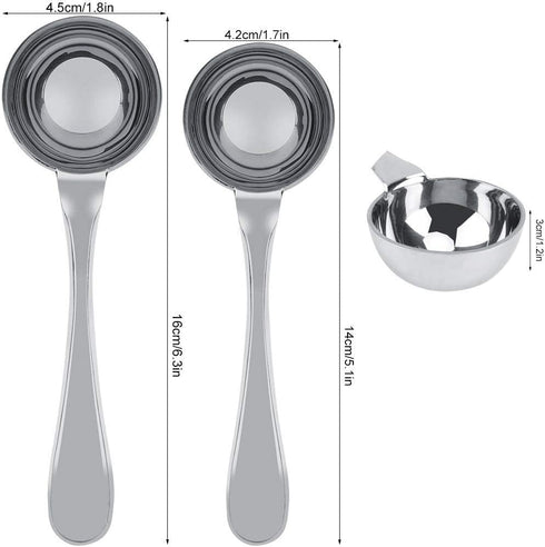 Stainless Steel Long Handled Tea Coffee Measuring Spoon, Scoop Tablespoon, Kitchen Cooking Tools (30ml)
