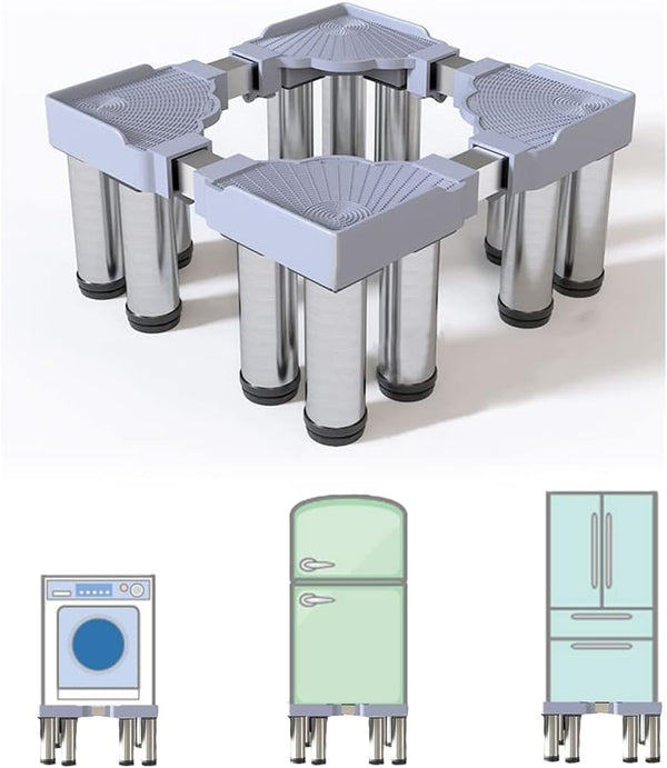 Washer and Dryer Stands, 12 Feet Adjustable Appliance Base for Washing Machine Dryers Refrigerator, Height 20cm